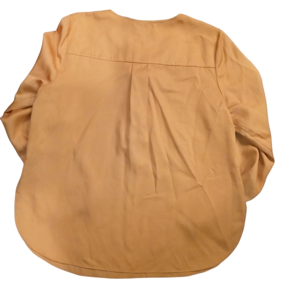 NWT M Women's Cremieux 100% Lyocell Tencel Nicole Blouse Camel - Picture 2 of 5